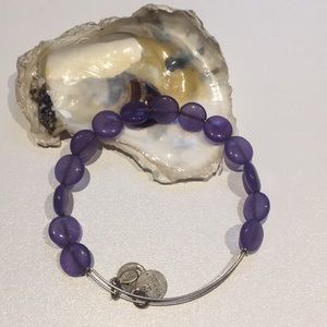 Alex and Ani Purple Beaded Bangle